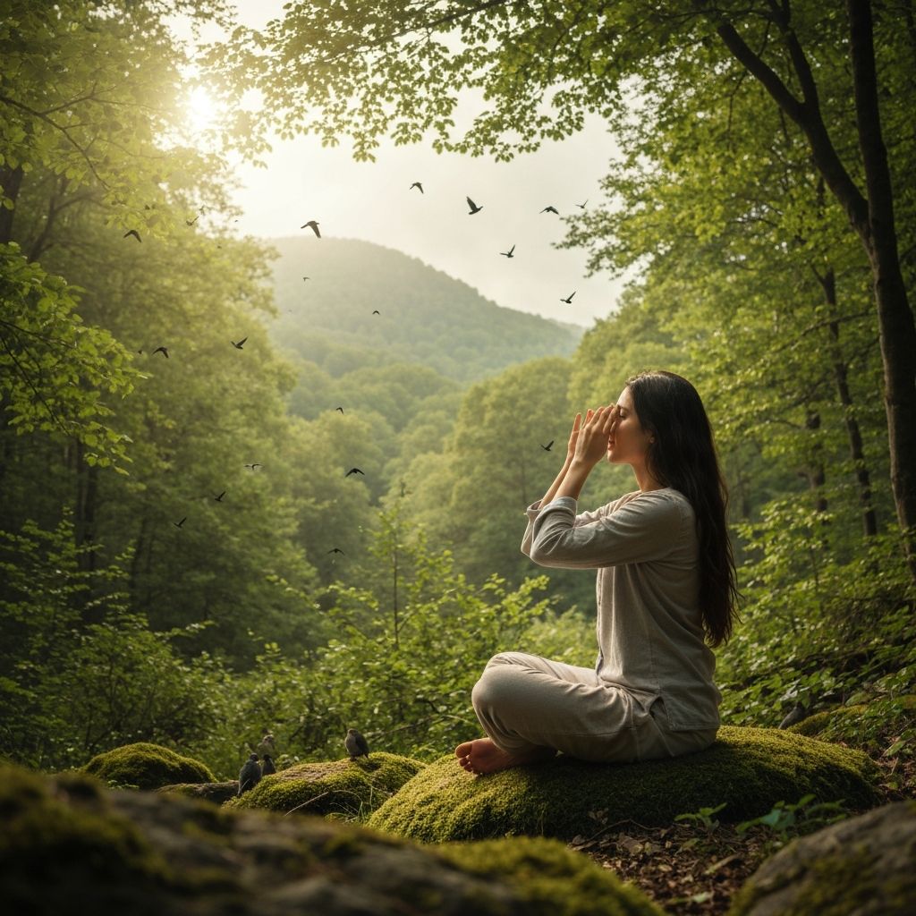 Fokus-Übung auf fernes Objekt